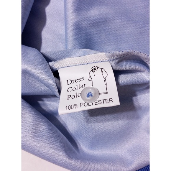 COLLARS & CO Dress Collar Short Sleeve Polo Shirt Blue XXL 2XL - Picture 8 of 9